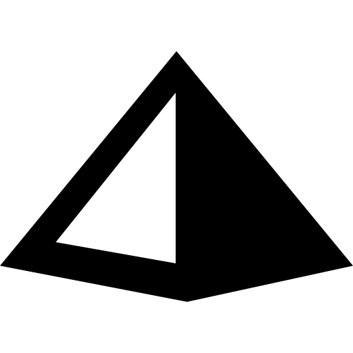 Pyramid with one dark side